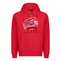 Red Call me never Premium Hoodie - FaDigitalArtStudio