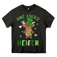 Asphalt one lucky heifer Heavy Core Tee - MaliasSmallBusiness