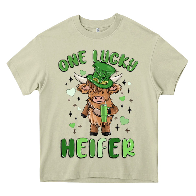 One Lucky Heifer Heavy Core Tee by MaliasSmallBusiness | Teevron
