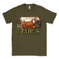 Army Green all the jingle ladies christmas cows Classic Tee - LillyAllenDesigns