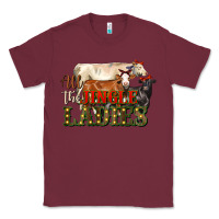 Burgundy all the jingle ladies christmas cows Classic Tee - LillyAllenDesigns