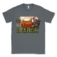 Charcoal Heather all the jingle ladies christmas cows Classic Tee - LillyAllenDesigns