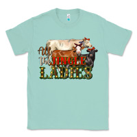 Seafoam all the jingle ladies christmas cows Classic Tee - LillyAllenDesigns
