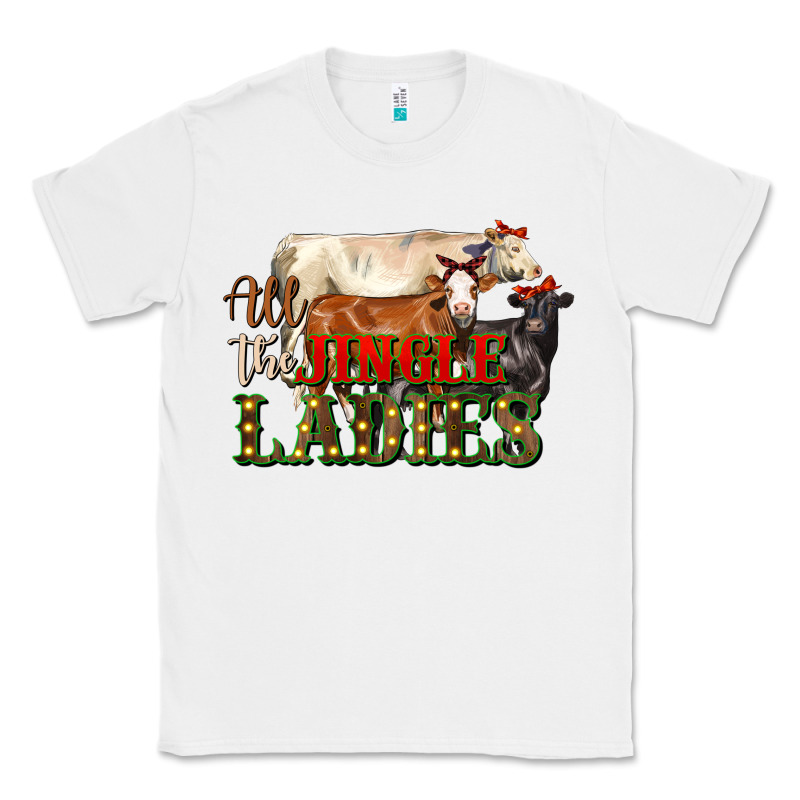 All The Jingle Ladies Christmas Cows Classic Tee by LillyAllenDesigns | Teevron
