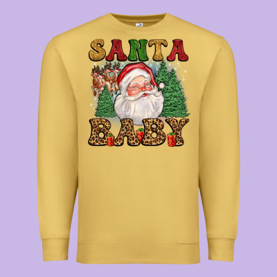 Santa Baby Premium Sweatshirt Designed By Fadigitalartstudio