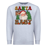 Heather Grey santa baby Premium Sweatshirt - FaDigitalArtStudio