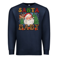 Navy santa baby Premium Sweatshirt - FaDigitalArtStudio