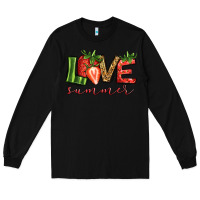 Black love summer strawberry Long Sleeve Tee - Jasminsmagicworld