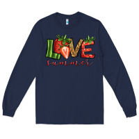 Navy love summer strawberry Long Sleeve Tee - Jasminsmagicworld