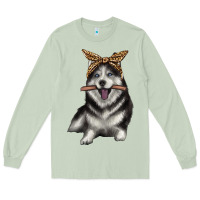 Matcha alaskan husky with bandeau Long Sleeve Tee - texasbilliewilder