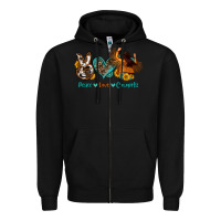 Black peace love cowgirls Zipper Hoodie - OliviaCreatesArt