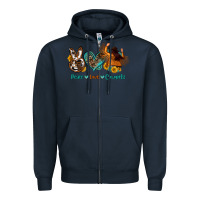 Navy peace love cowgirls Zipper Hoodie - OliviaCreatesArt