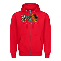 Red peace love cowgirls Zipper Hoodie - OliviaCreatesArt