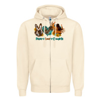 Sandshell peace love cowgirls Zipper Hoodie - OliviaCreatesArt