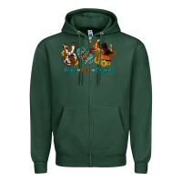 Sports Green peace love cowgirls Zipper Hoodie - OliviaCreatesArt