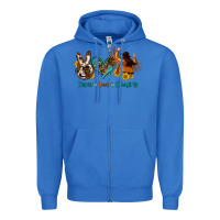 True Royal peace love cowgirls Zipper Hoodie - OliviaCreatesArt
