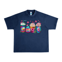 Navy tie dye hippie coffee cups Urban Heavy Tee - Jasminsmagicworld