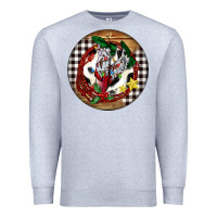 Heather Grey Cowgirl Boots Premium Sweatshirt - FaDigitalArtStudio