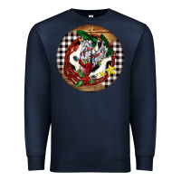 Navy Cowgirl Boots Premium Sweatshirt - FaDigitalArtStudio