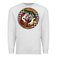 Oatmeal Heather Cowgirl Boots Premium Sweatshirt - FaDigitalArtStudio