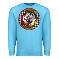 Ocean Blue Cowgirl Boots Premium Sweatshirt - FaDigitalArtStudio