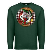 Sports Green Cowgirl Boots Premium Sweatshirt - FaDigitalArtStudio