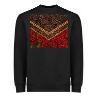 Black red roses with leopard Heavyweight Sweatshirt - TumblerDesignByShophia