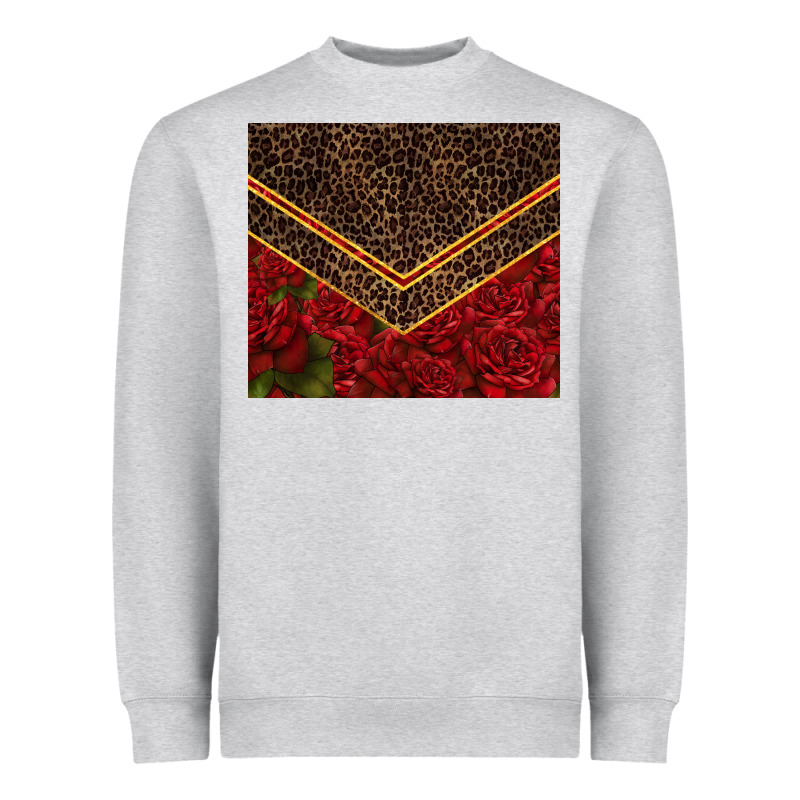 Red Roses With Leopard Heavyweight Sweatshirt by TumblerDesignByShophia | Teevron
