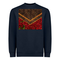 Navy red roses with leopard Heavyweight Sweatshirt - TumblerDesignByShophia