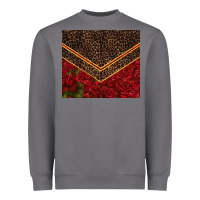 Storm red roses with leopard Heavyweight Sweatshirt - TumblerDesignByShophia