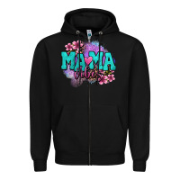 Black mama vibes floral Zipper Hoodie - OliviaCreatesArt