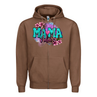 Chestnut mama vibes floral Zipper Hoodie - OliviaCreatesArt