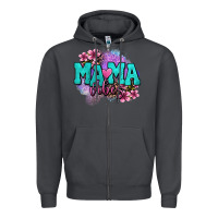 Smoke mama vibes floral Zipper Hoodie - OliviaCreatesArt