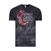 Cloud Black Walk By Faith Not By Sight Vintage Tee - JahusDesignShop