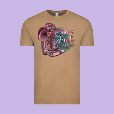 Walk By Faith Not By Sight Vintage Tee Designed By Jahusdesignshop