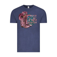 Vintage Denim Walk By Faith Not By Sight Vintage Tee - JahusDesignShop