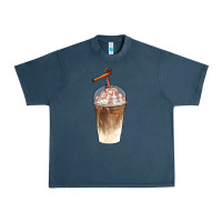 Midnight Navy iced coffee with cream Urban Heavy Tee - BarkalooDesign