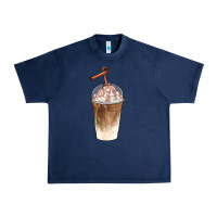 Navy iced coffee with cream Urban Heavy Tee - BarkalooDesign