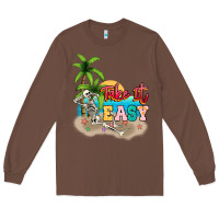 Chestnut take it easy Long Sleeve Tee - NancyCooperArtShop