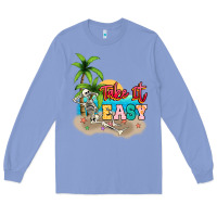 Colony Blue take it easy Long Sleeve Tee - NancyCooperArtShop