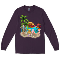 Plum take it easy Long Sleeve Tee - NancyCooperArtShop