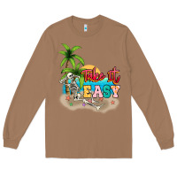 Toasted Coconut take it easy Long Sleeve Tee - NancyCooperArtShop