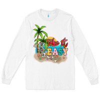 White take it easy Long Sleeve Tee - NancyCooperArtShop