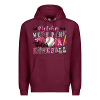Burgundy In October We Wear Pink And Watch Baseball Premium Hoodie - FaDigitalArtStudio
