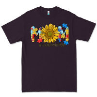 Plum autism mom life sunflower Premium Tee - MaliasSmallBusiness