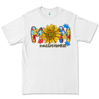 White autism mom life sunflower Premium Tee - MaliasSmallBusiness