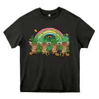 Asphalt st patrick's day baby highland cow Heavy Core Tee - MaliasSmallBusiness