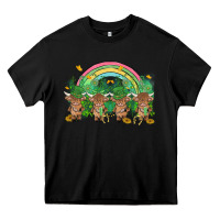 St Patrick's Day Baby Highland Cow Heavy Core Tee | Teevron