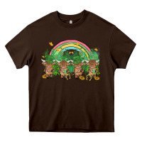 Chocolate Brown st patrick's day baby highland cow Heavy Core Tee - MaliasSmallBusiness
