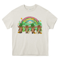 Cream st patrick's day baby highland cow Heavy Core Tee - MaliasSmallBusiness